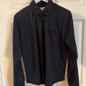 Ministry of Supply Black Performance Button-Up
